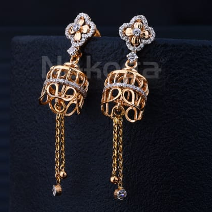 750 Rose Gold Gorgeous Jummar Earring RE375