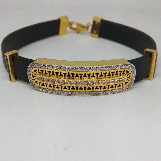 18 kt gold pure leather balt