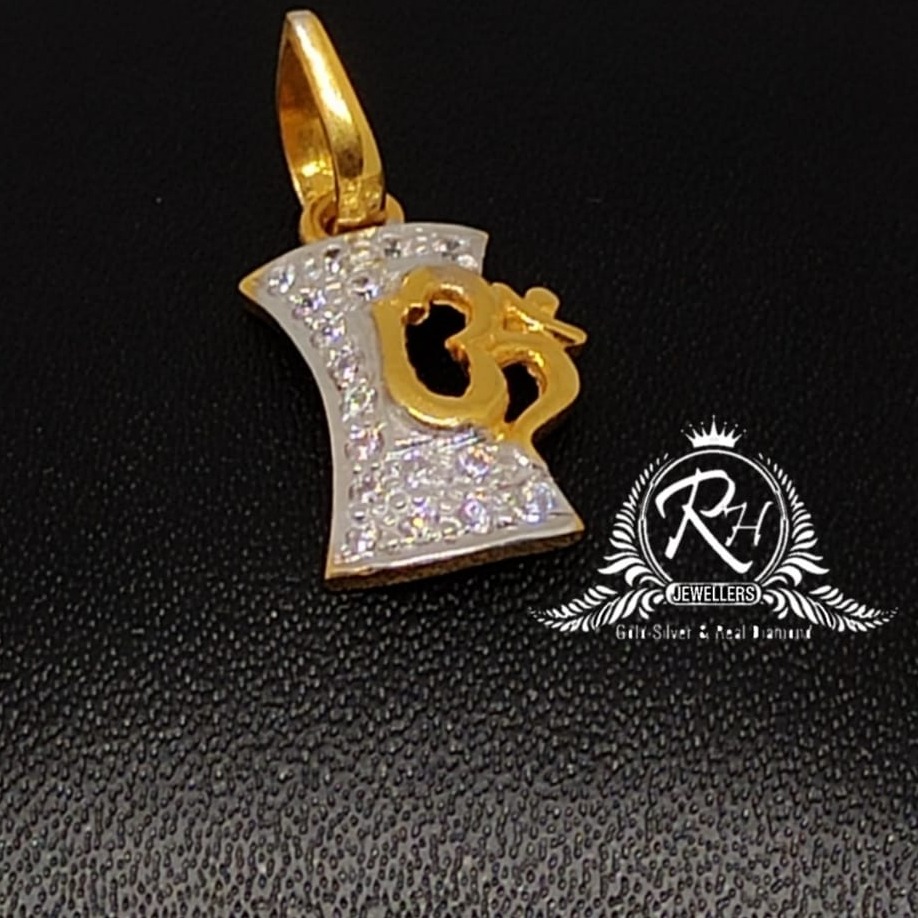 22 carat gold fancy om daimond pendal RH-PN995