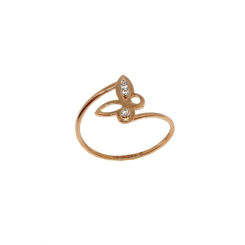 18K Rose Gold Butterfly Shaped Ring MGA - LRG1100