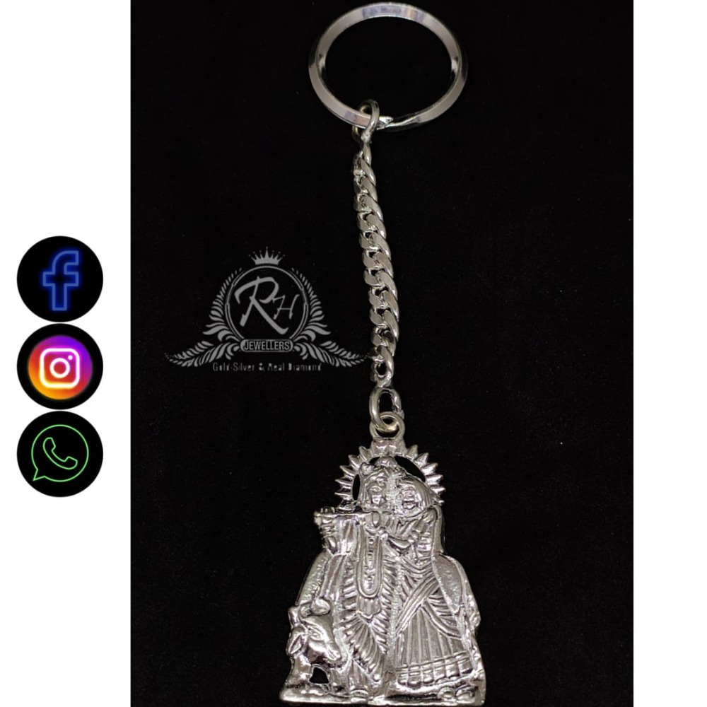 silver radha krishna keychain RH-KC354