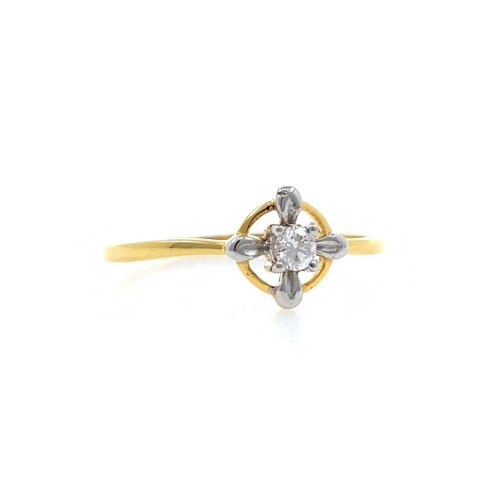 Solitaire Diamond Ring for Everyday use in 18K Yellow Gold - 1.310 gms - VVS EF 8 cents - 0LR62