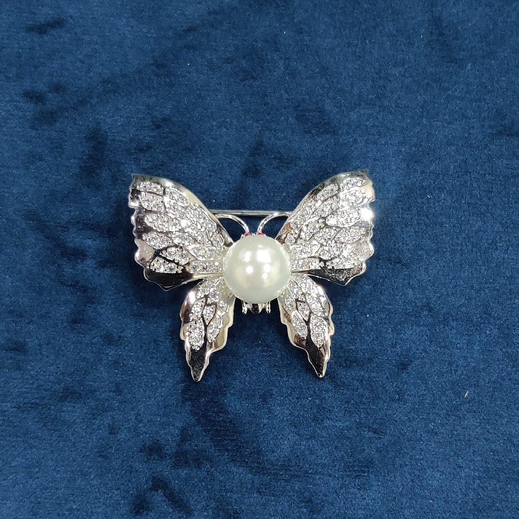 925 Sterling Silver Butterfly Shape Brooch