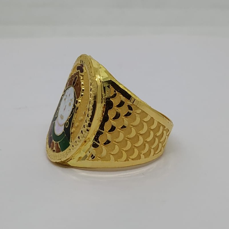 916 Gold Fancy Gent's Chehar Maa Ring