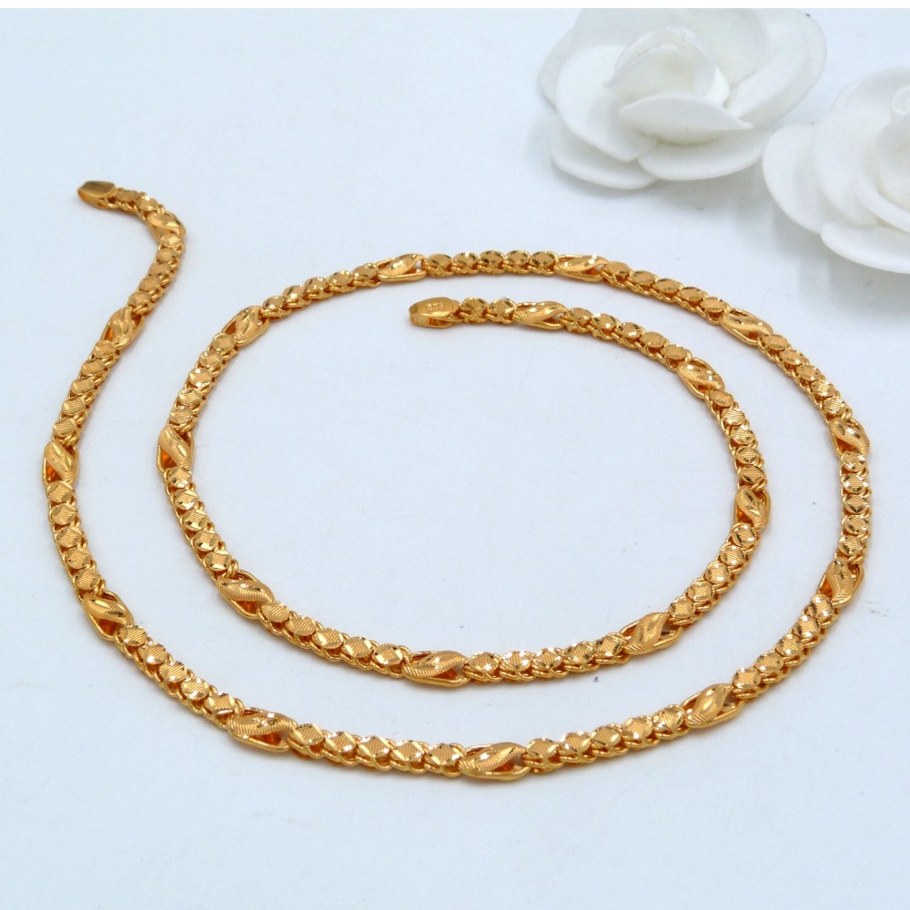 Fancy handmade chain 22k gold