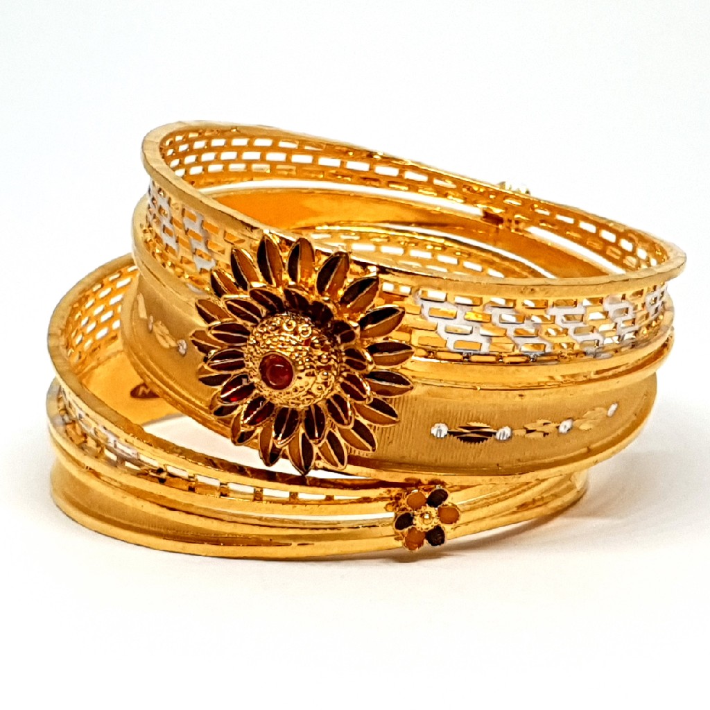 One gram gold forming kada bangles mga - bge0179