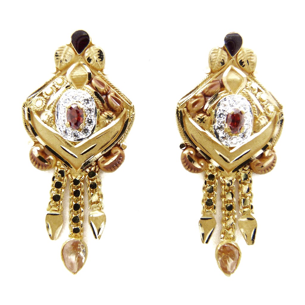 22K Gold Fancy Earring
