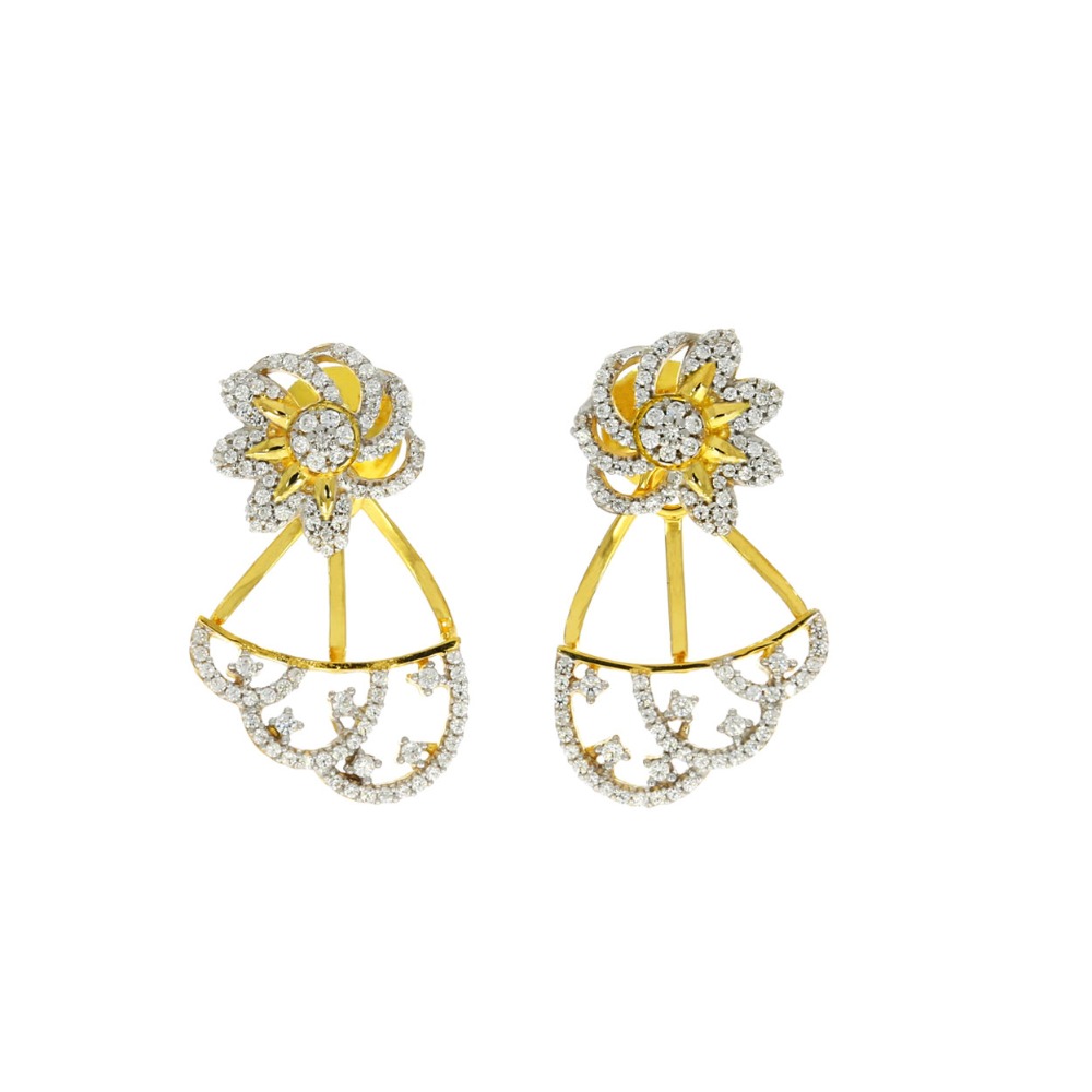 Livy Gold Huggie Earrings in White Crystal  Kendra Scott