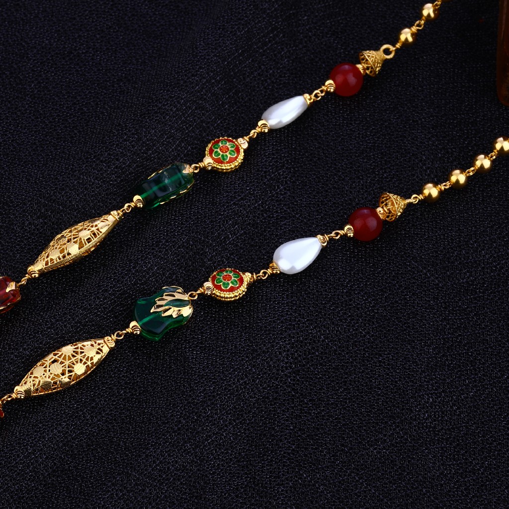 Ladies Fancy Designer Moti 22K Gold Mala-AC112