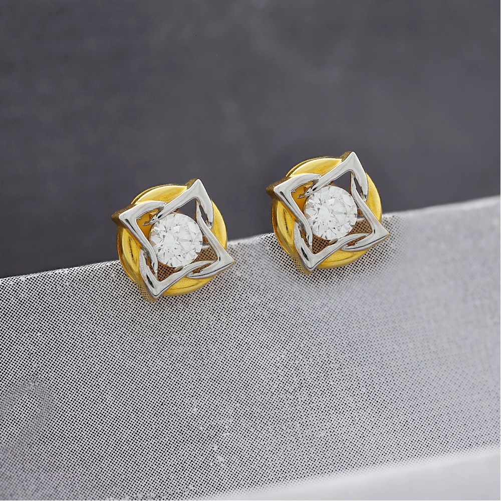 KMN 178 Classical Diamond Earrings - Kamna Designs