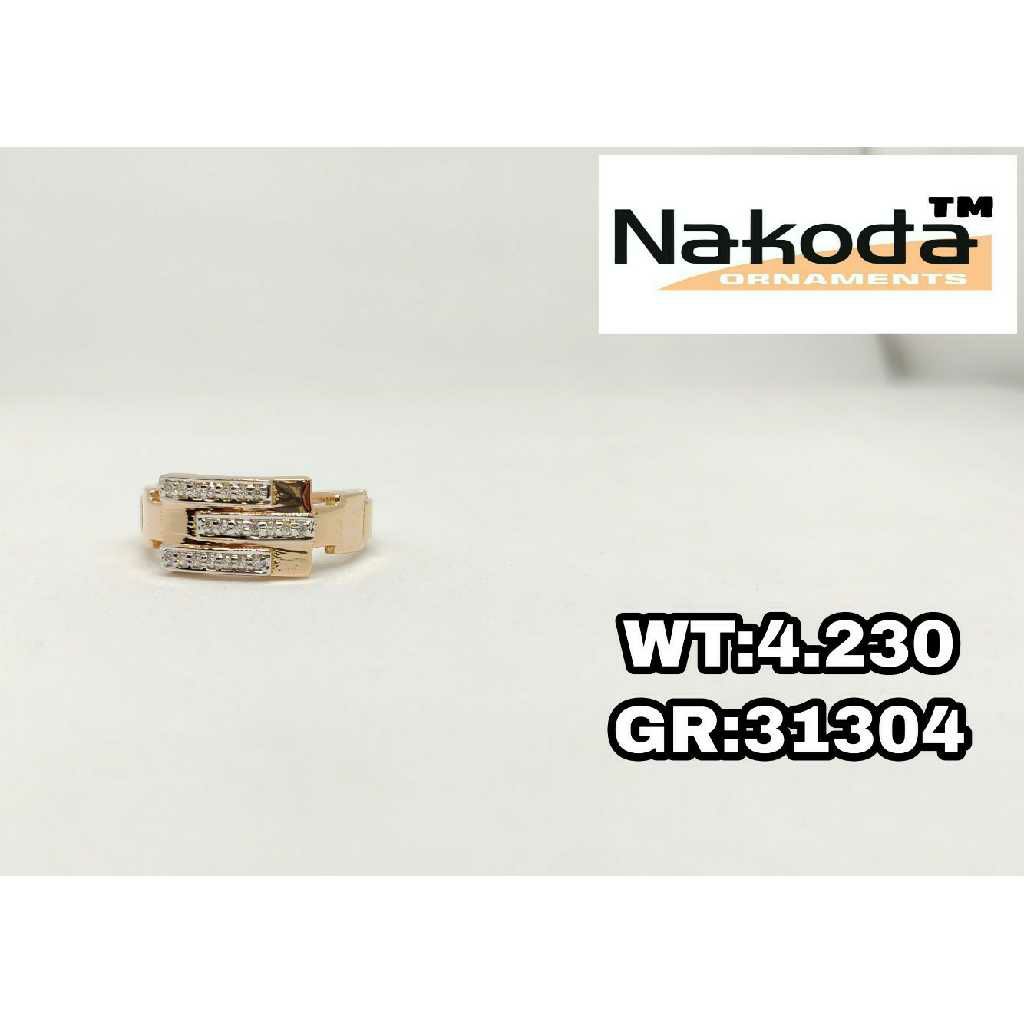 18k men's rose gold ring