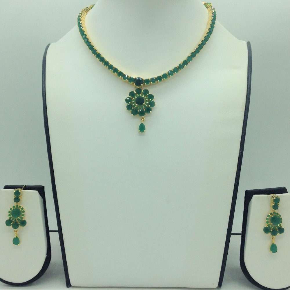 Green CZ Necklace Set JNC0210