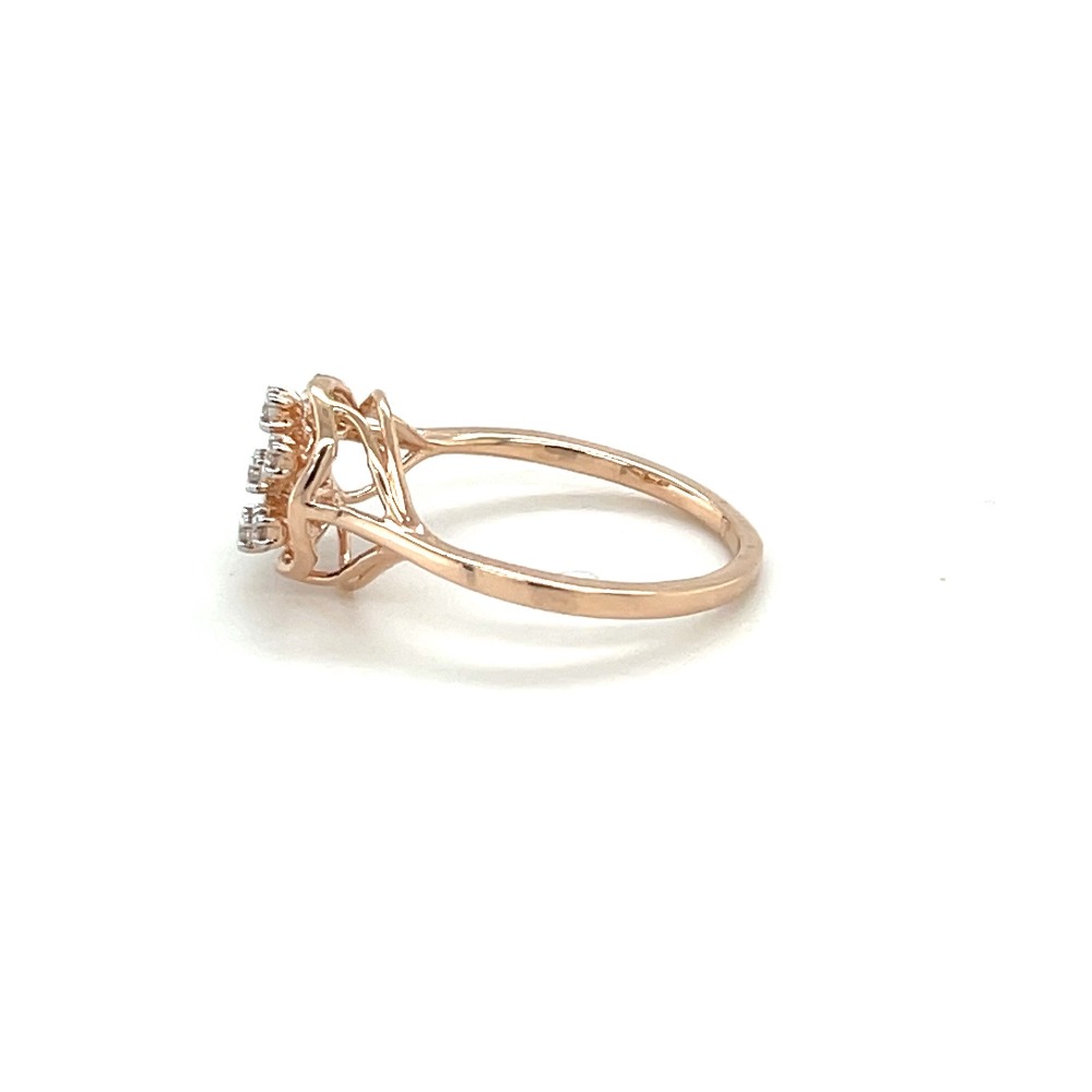 Blumen Diamond Oval Cluster ring in 14k Rose Gold