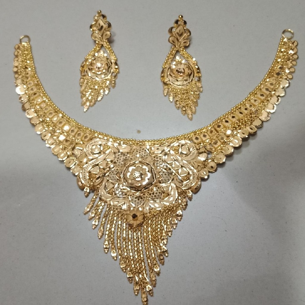 916 gold necklace set
