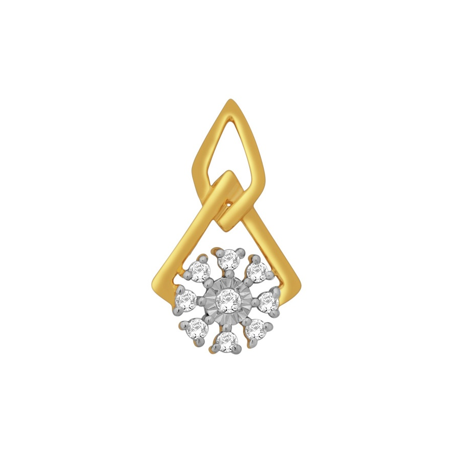 18K Gold Real Diamond Modern Pendant MGA - SRG0100