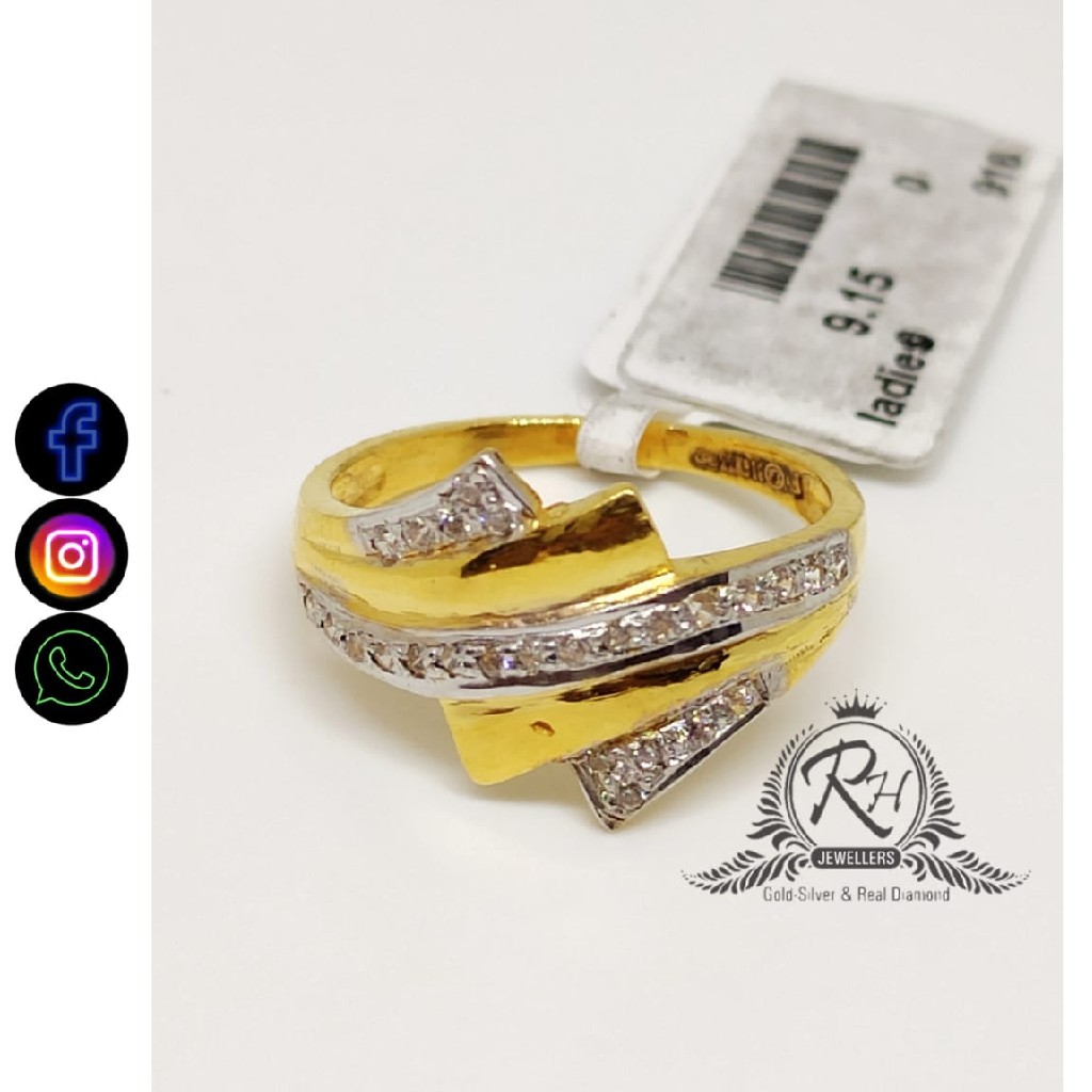 22 carat gold fancy daimond ladies rings RH-LR461