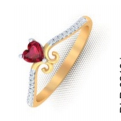 Heart Design Stone Diamond ring