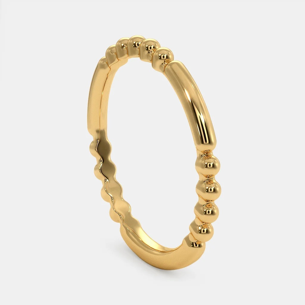 Buy Simple Design 1 Gram Gold Modern Light Weight Thin White Stone Ring for  Girls