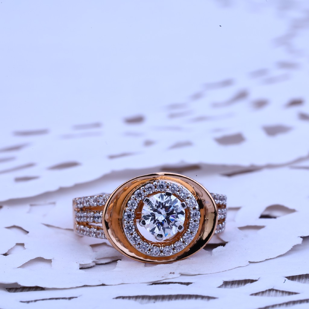 Solitaire Engagement Rose Gold Ladies Ring-RLR245