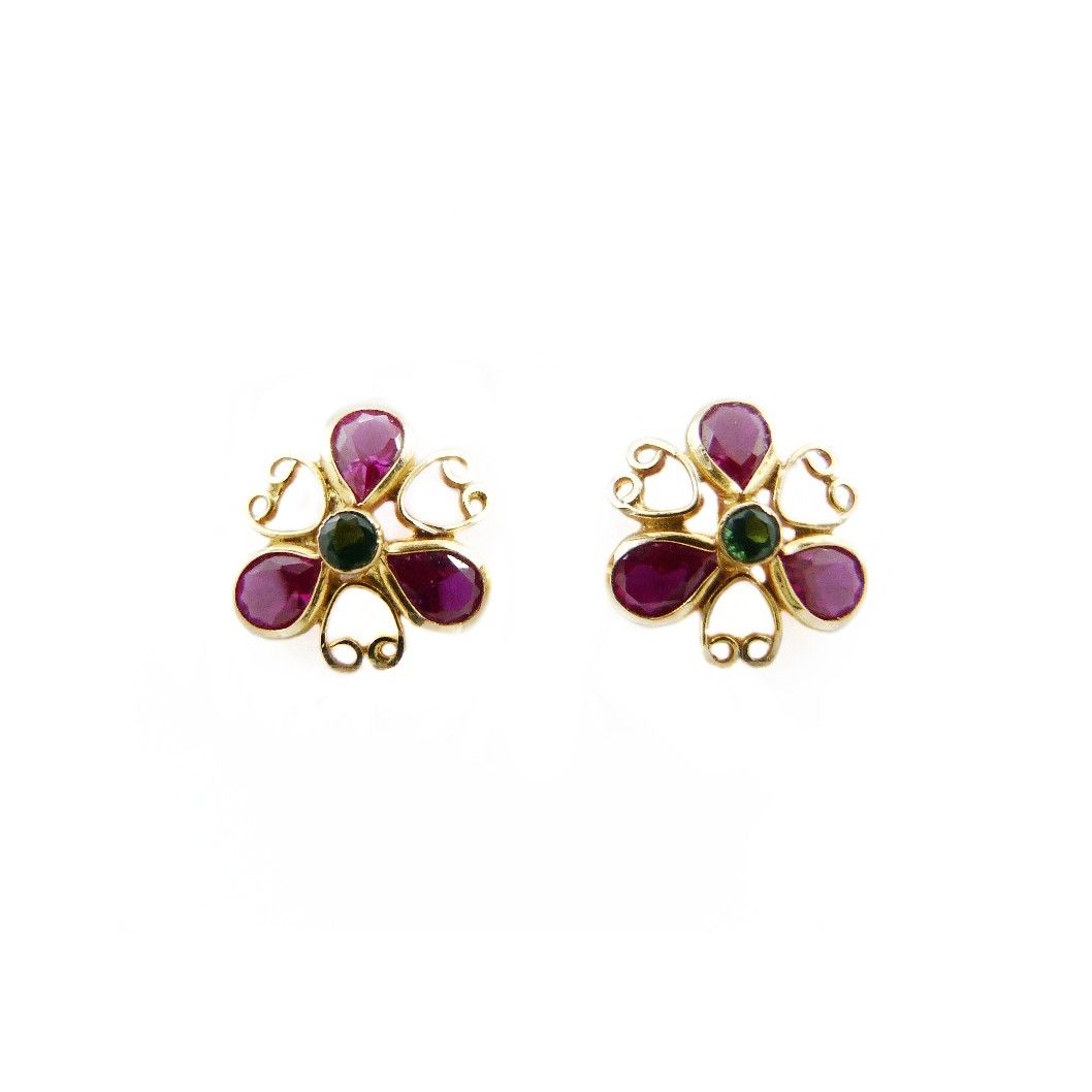 18K Gold Colour Stone Tops