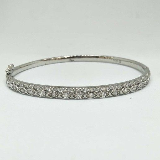 925 Sterling Silver AD Diamond Ladies Bracelet