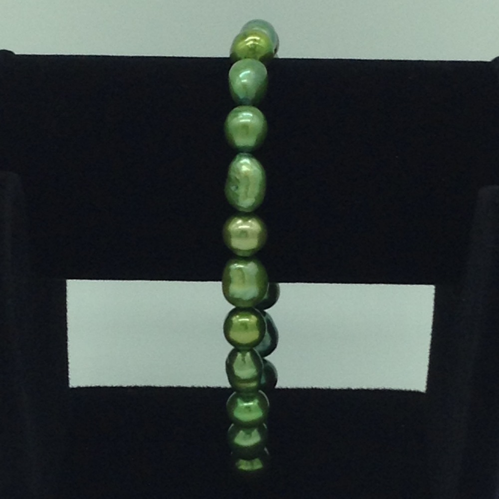 Green Oval Pearls 1 Layers Bracelet JBG0183