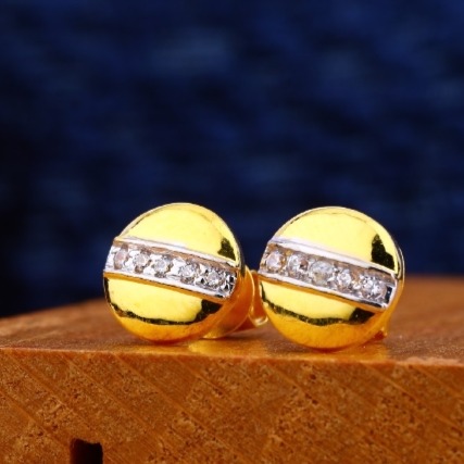 22 carat gold designer fancy earrings rh-le480