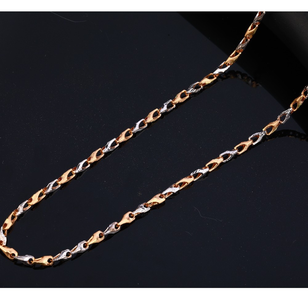 18KT Rose Gold Hallmark Delicate Gentlemen's  Chain RMC75