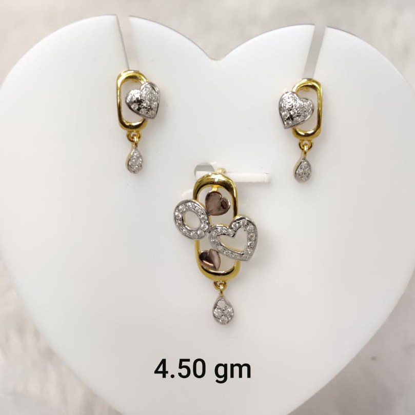copper plated daily wear Cz pendant set