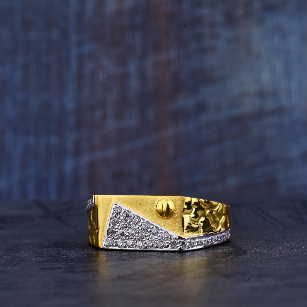 Unique Geometric Gold Ring for Men-smartinvestplan.com