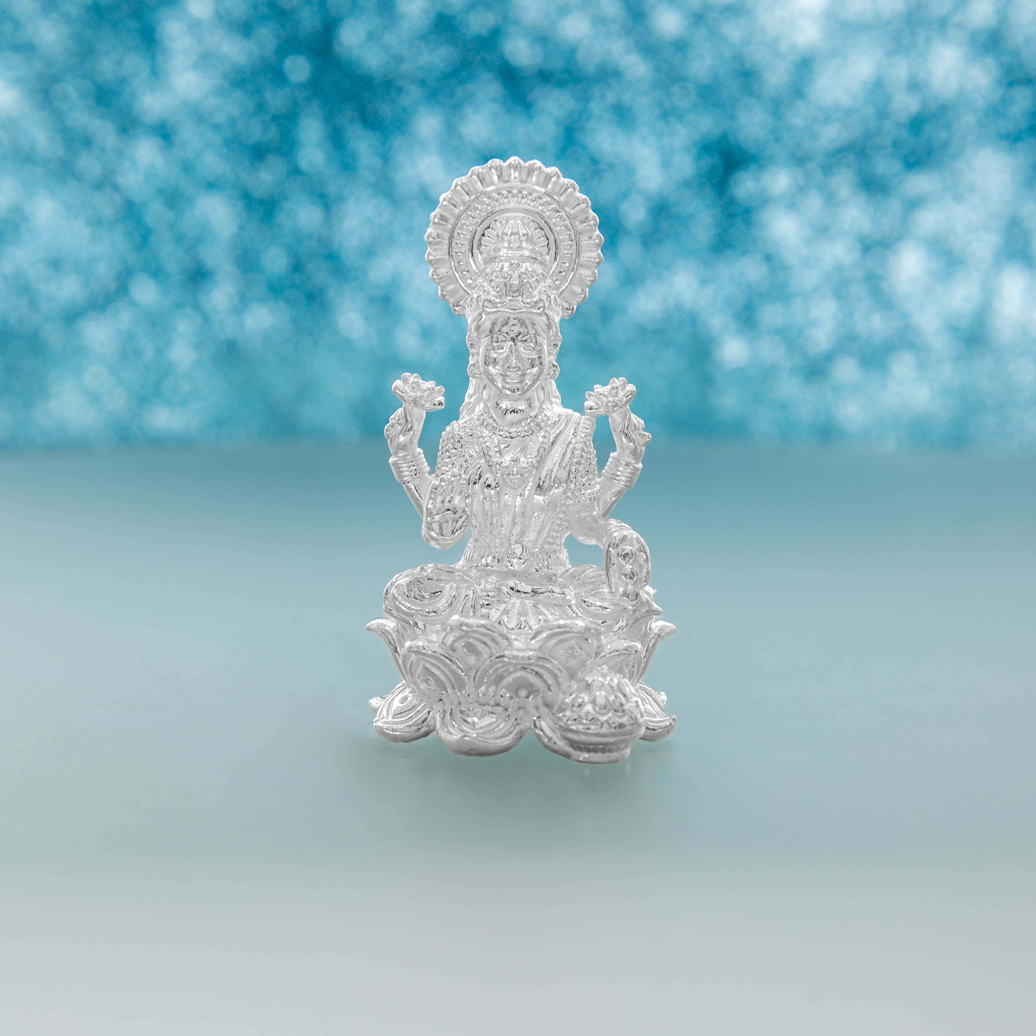 Silver Lakshmi idol