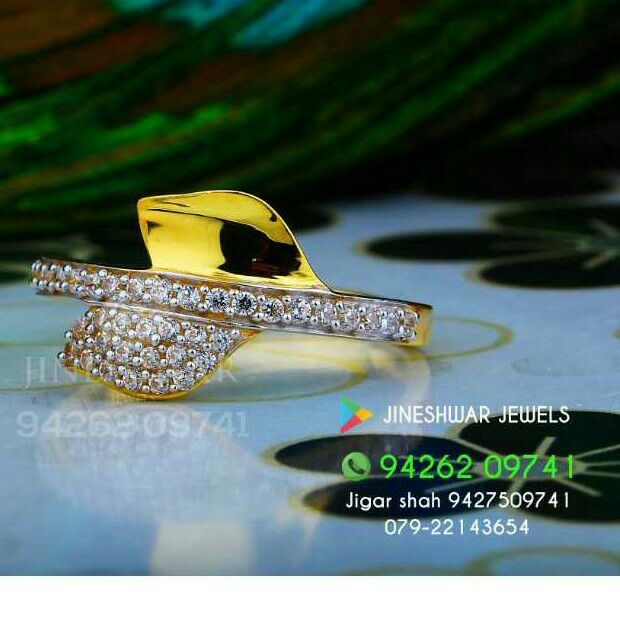 Fancy Cz Gold Ladies Ring LRG -0311