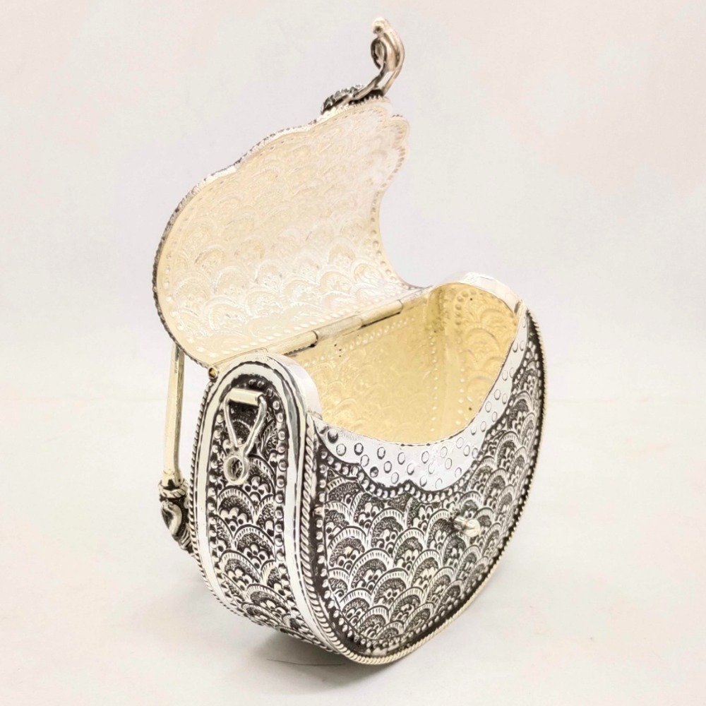 Buy quality 925 pure silver ladies purse with handle in fine nakashii  pO-164-01 in New Delhi