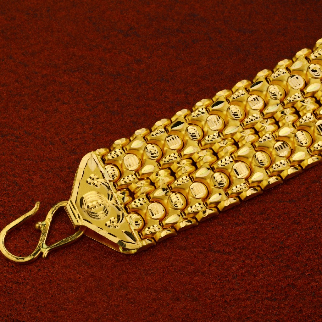 Mens Plain Gold Bracelet-MDCB02