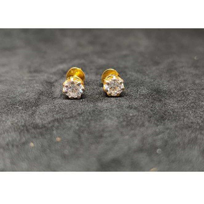 22k Men's Single Stone Earrings