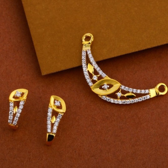 22 carat gold ladies pendants set RH-PS503