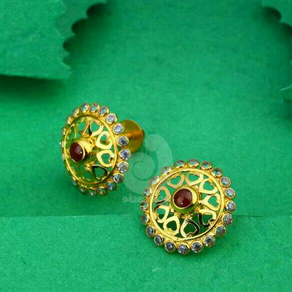18ct Cz Red Stone Tops