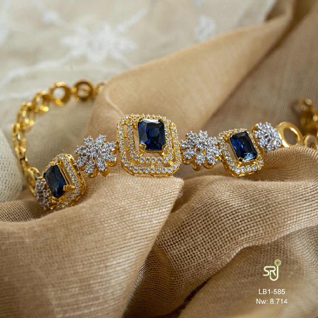 916 Gold Diamond Ladies Bracelet