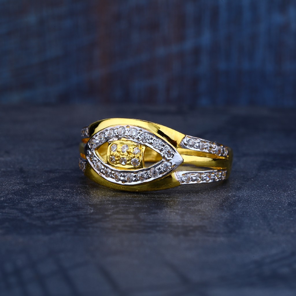 Cz Gold Mens Ring-MR128