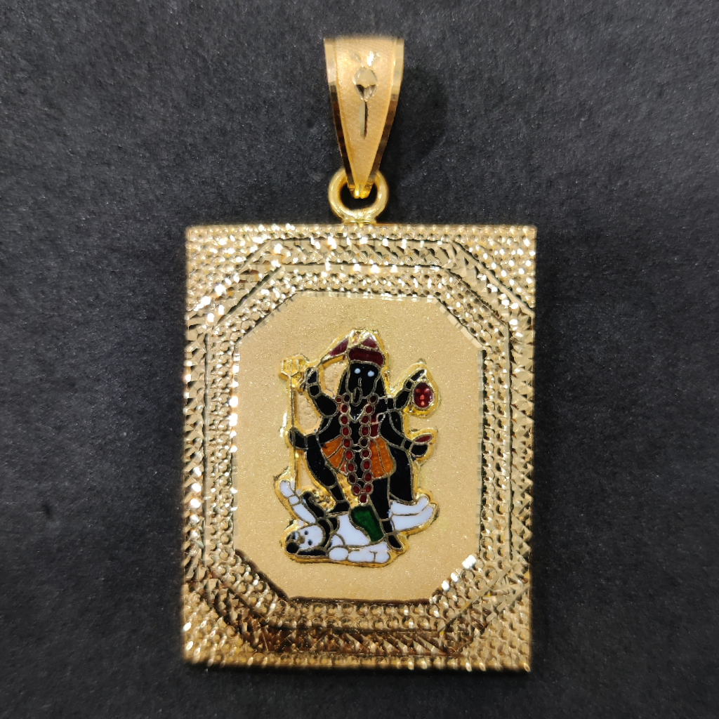 Buy quality 916 Gold Fancy Gent's Mahakali Maa Minakari Pendant in ...