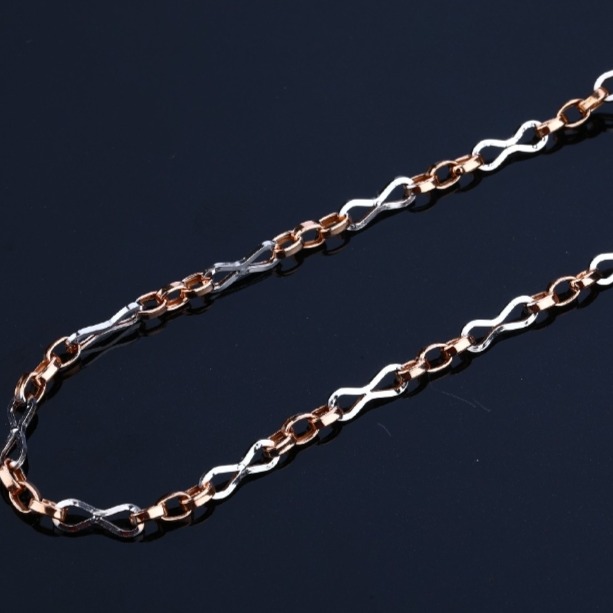 18 carat rose gold  mens daily wear simple chain RH-GC562