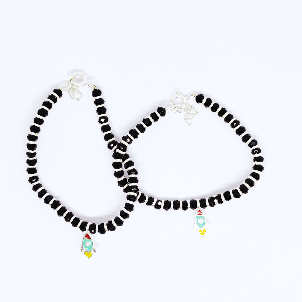 925 silver Black Beads Baby  Najariya Bracelet