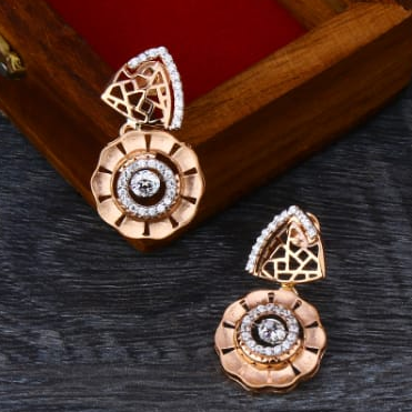 18KT Rose Gold CZ Delicate Ladies Necklace Set RN360