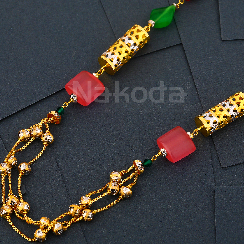 916 Gold Women's Hallmark Classic Antique Chain Mala AC308