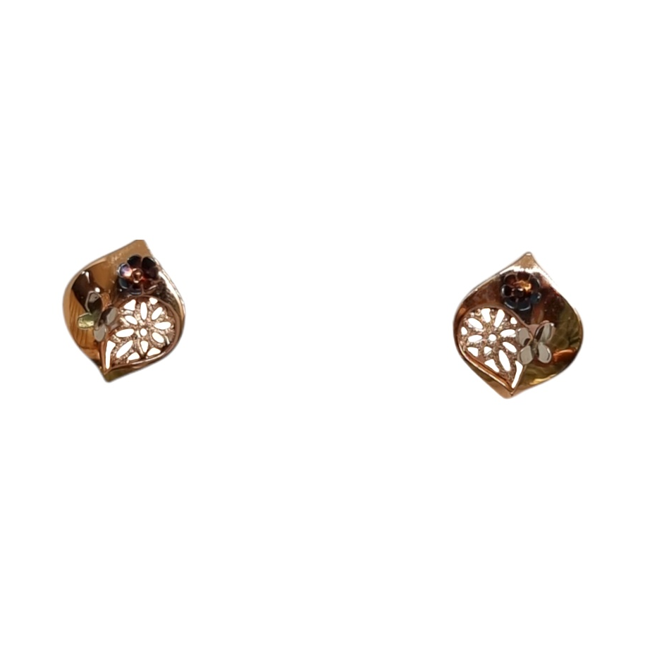 18K Rose Gold Butterfly Shape Modern Earrings MGA - BTG0607