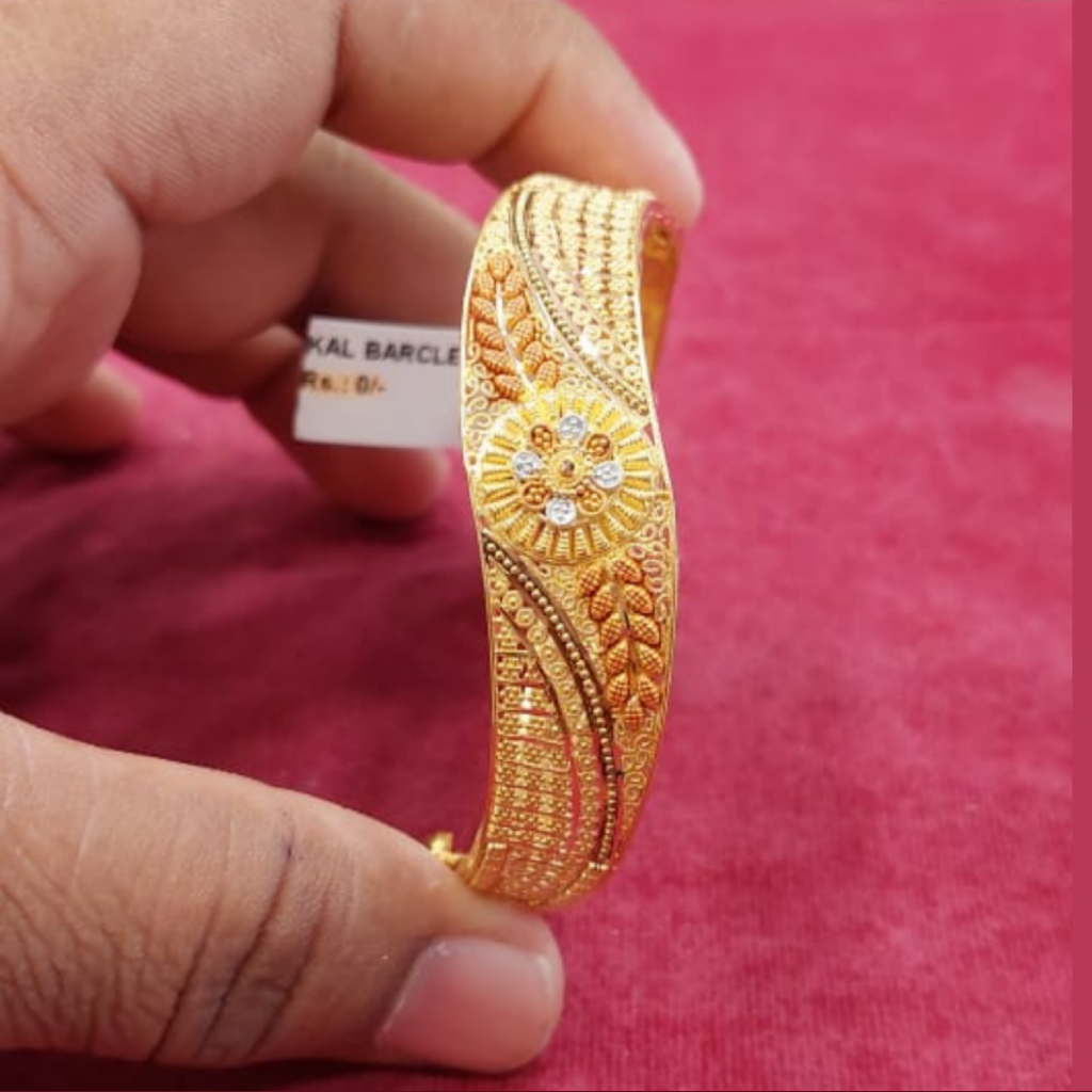916 gold zigzag design kalkatti bracelet