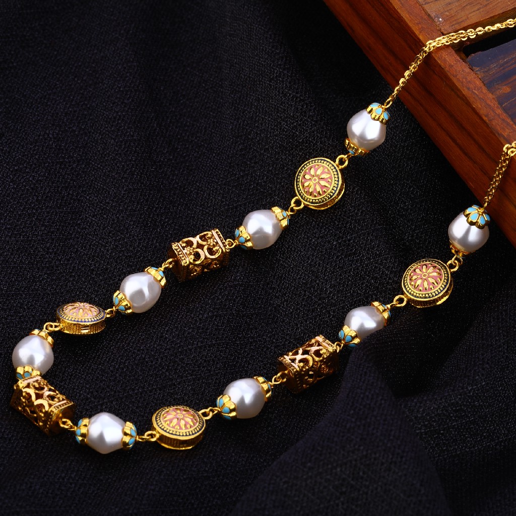 916 Gold Antique Delicate Women's Chain Mala AC201