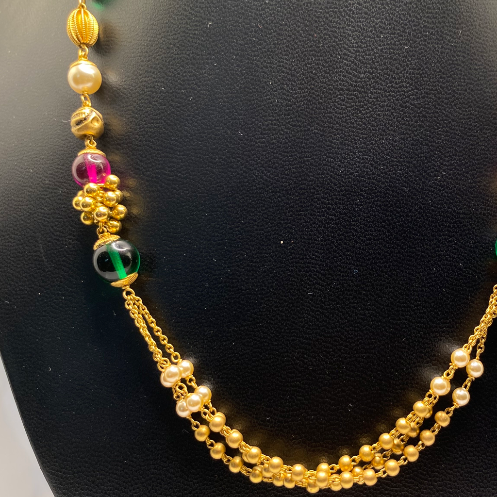 Antique Gold pearls necklace