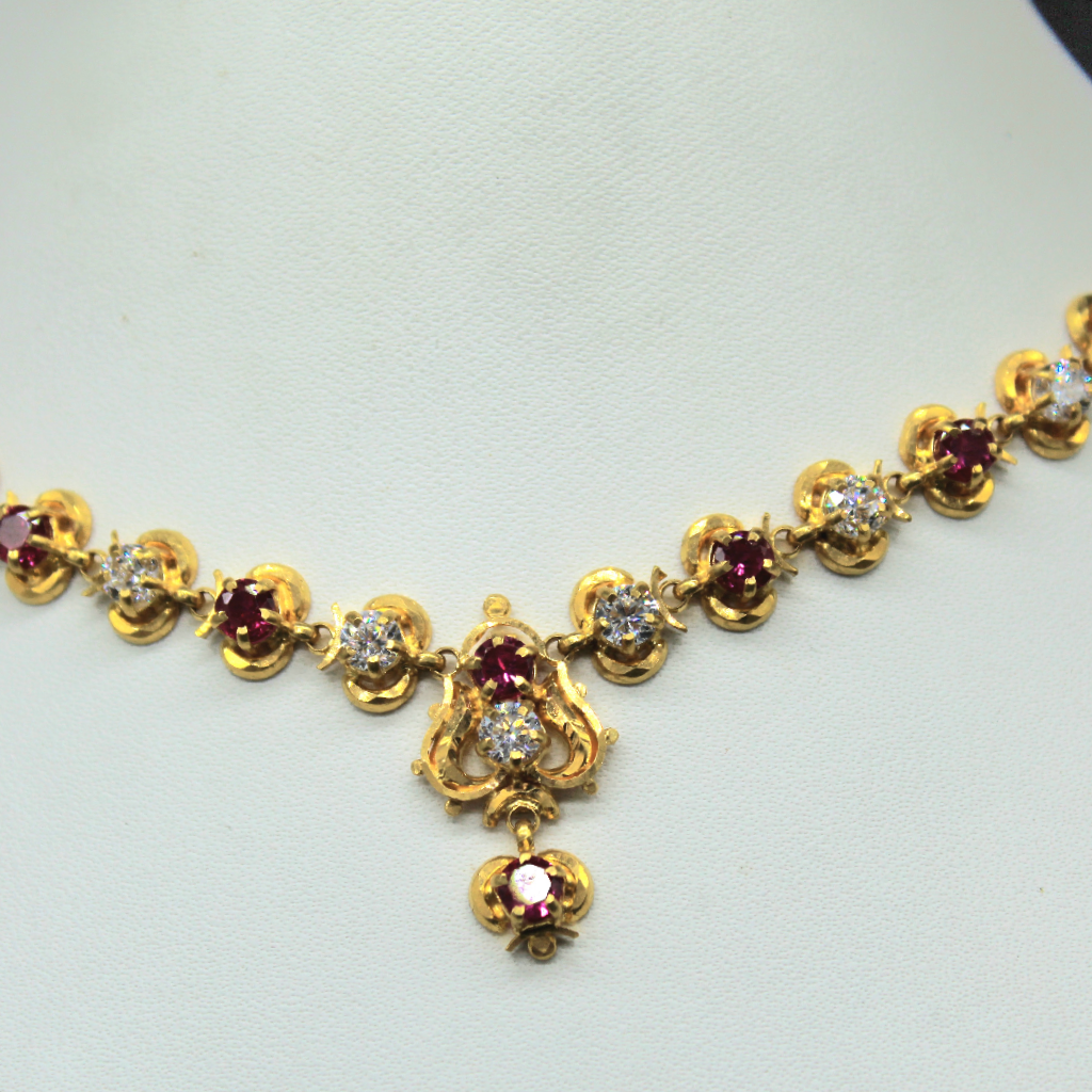 916 Gold stone necklace