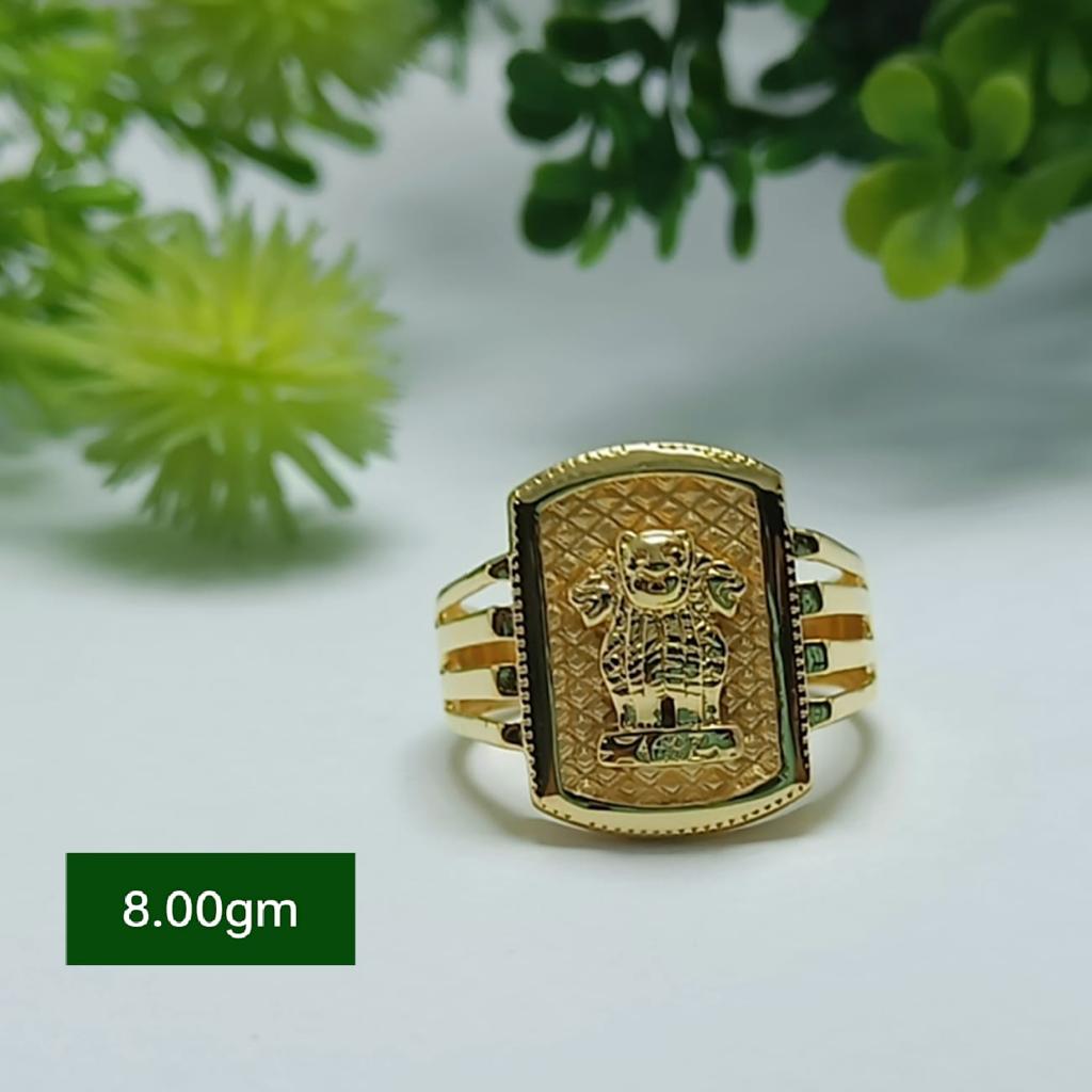 22K Gold Ashok Stambh Ring For Men